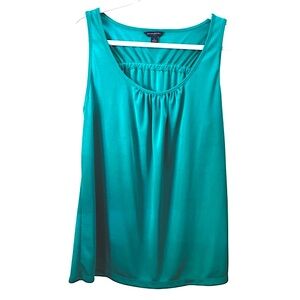 Banana Republic emerald green sleeveless drapey tank shell with‎ stretch XL